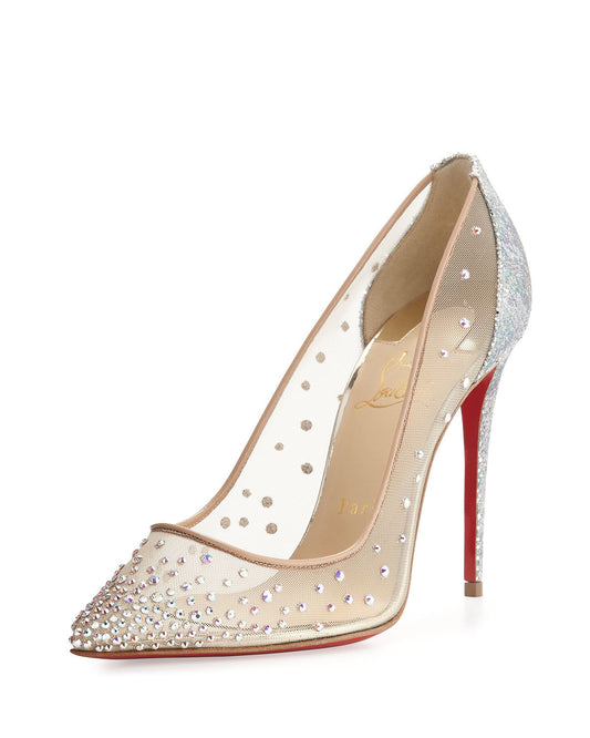 CHRISTIAN LOUBOUTIN FOLLIES STRASS 100 CRYSTAL
