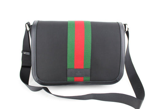 Gucci Canvas Cross Body Large Messenger Bag