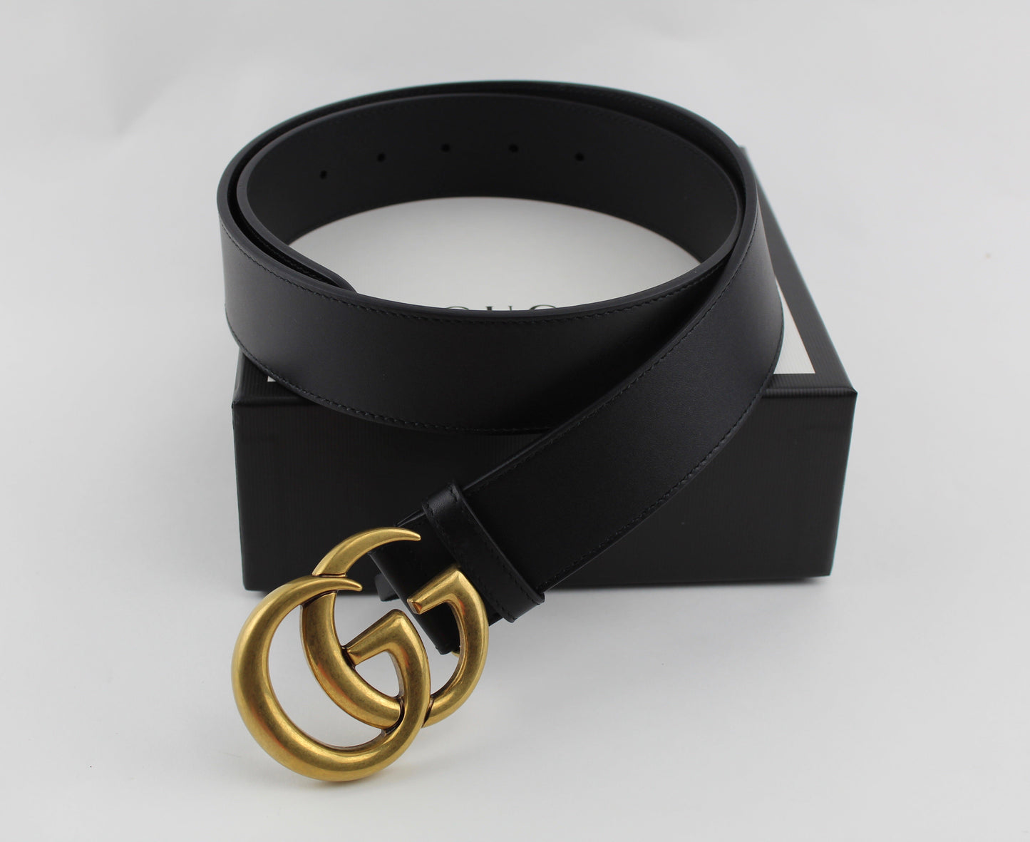 Gucci Leather Belt With Double G Buckle