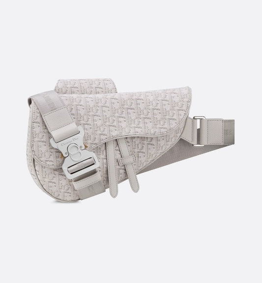 DIOR SADDLE BAG BEIGE OBLIQUE JACQUARD