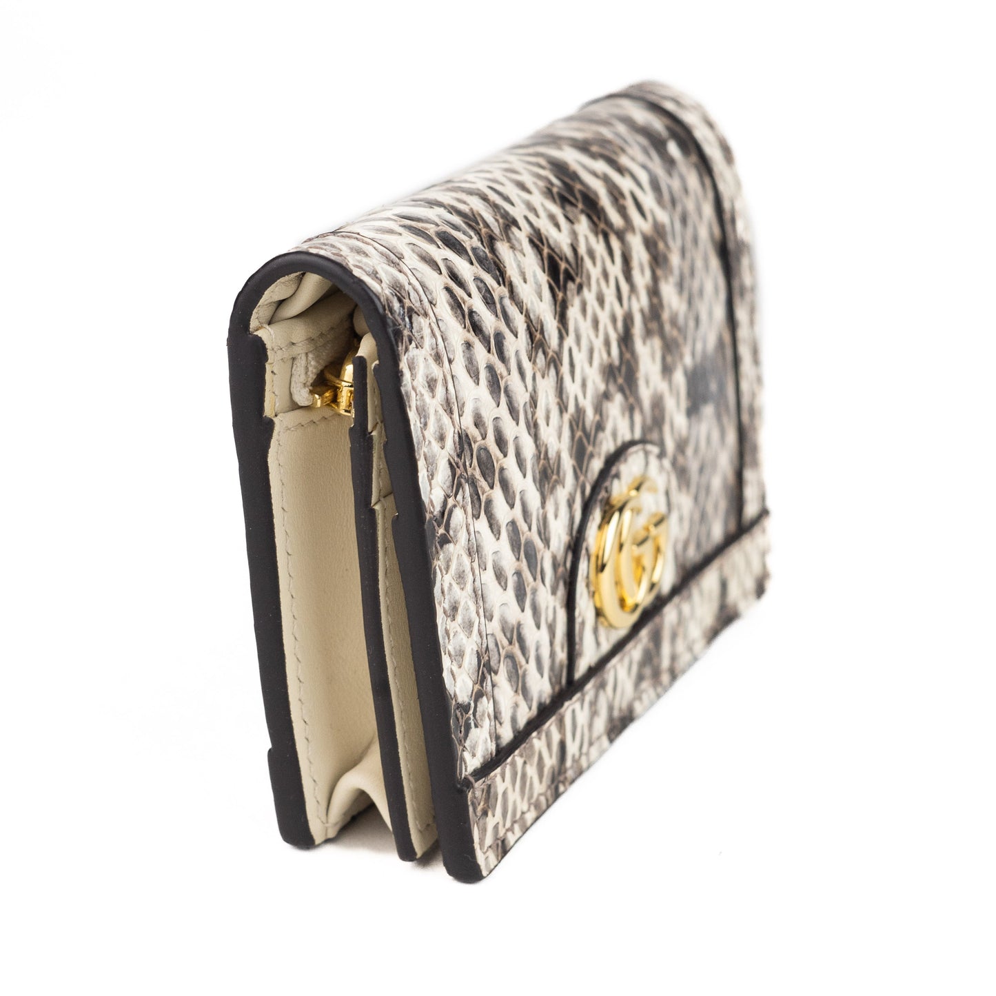 Gucci GG Snakeskin Card Case Wallet