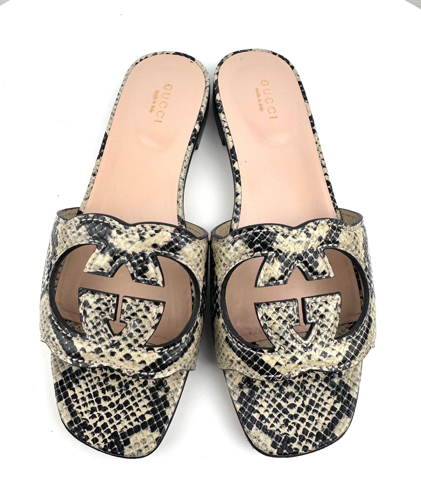 Gucci Women's Interlocking G cut-out slide sandal