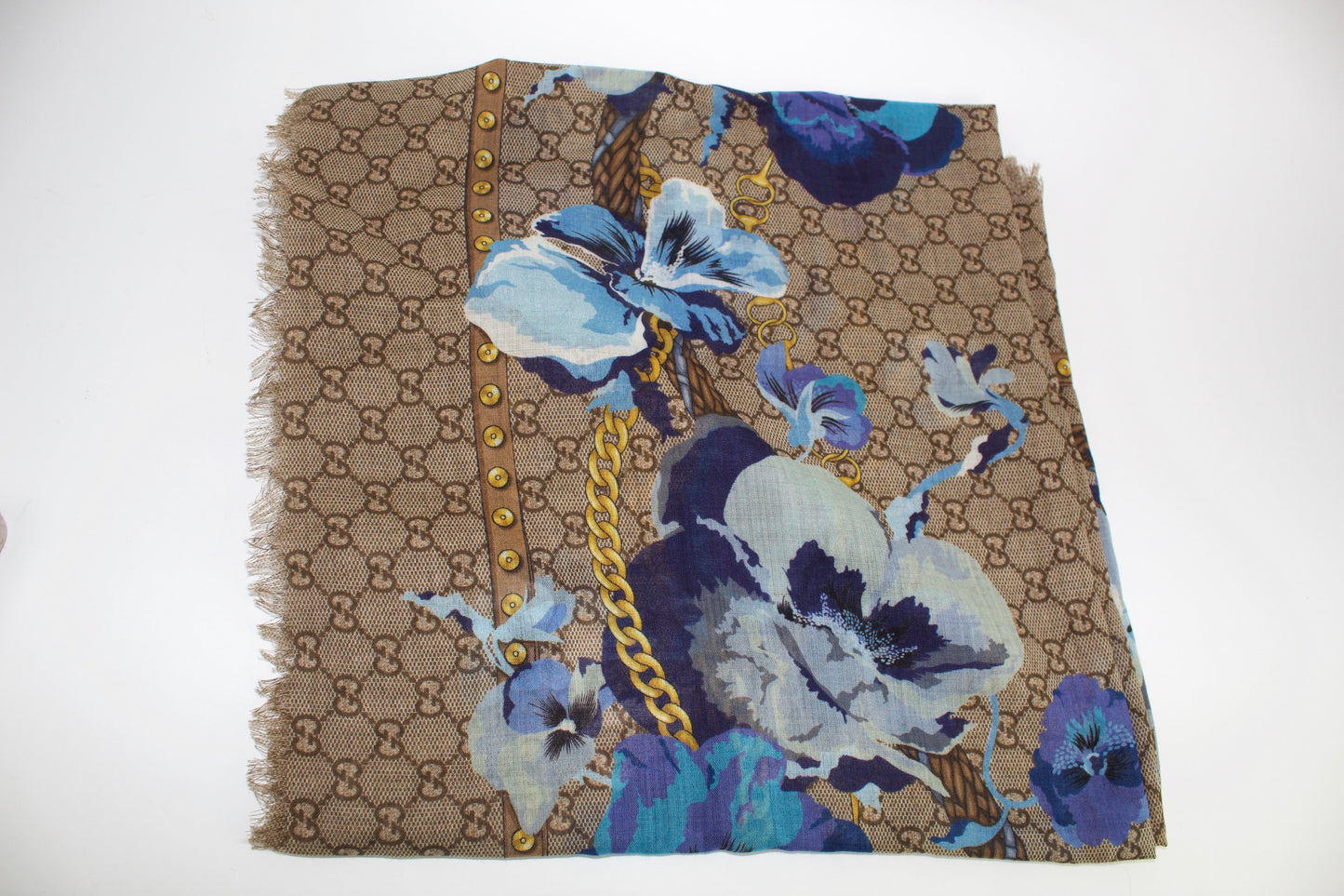 GUCCI OSHIBANA FLORAL PRINT SHAWL