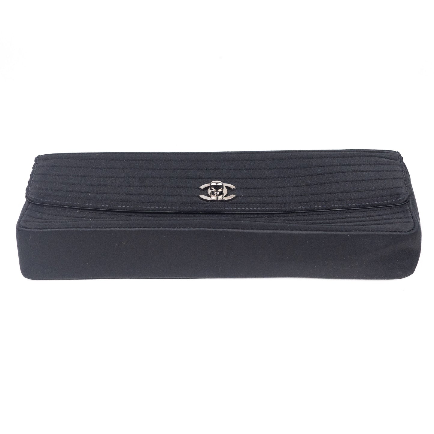Chanel Black Satin East West Bag
