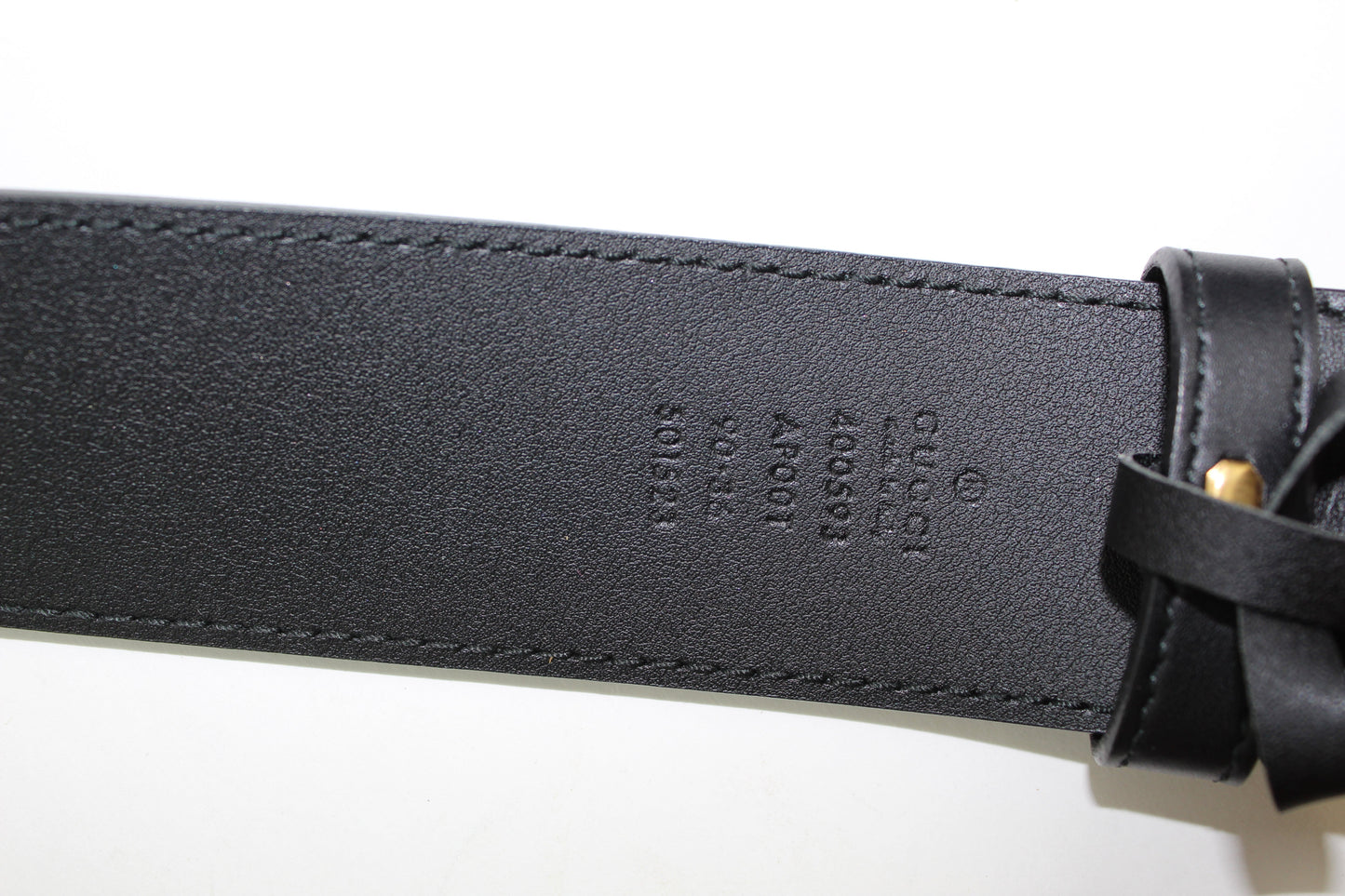 GUCCI LEATHER BELT WITH DOUBLE G BUCKLE