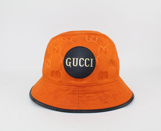Gucci Orange off the grid GG Bucket Hat