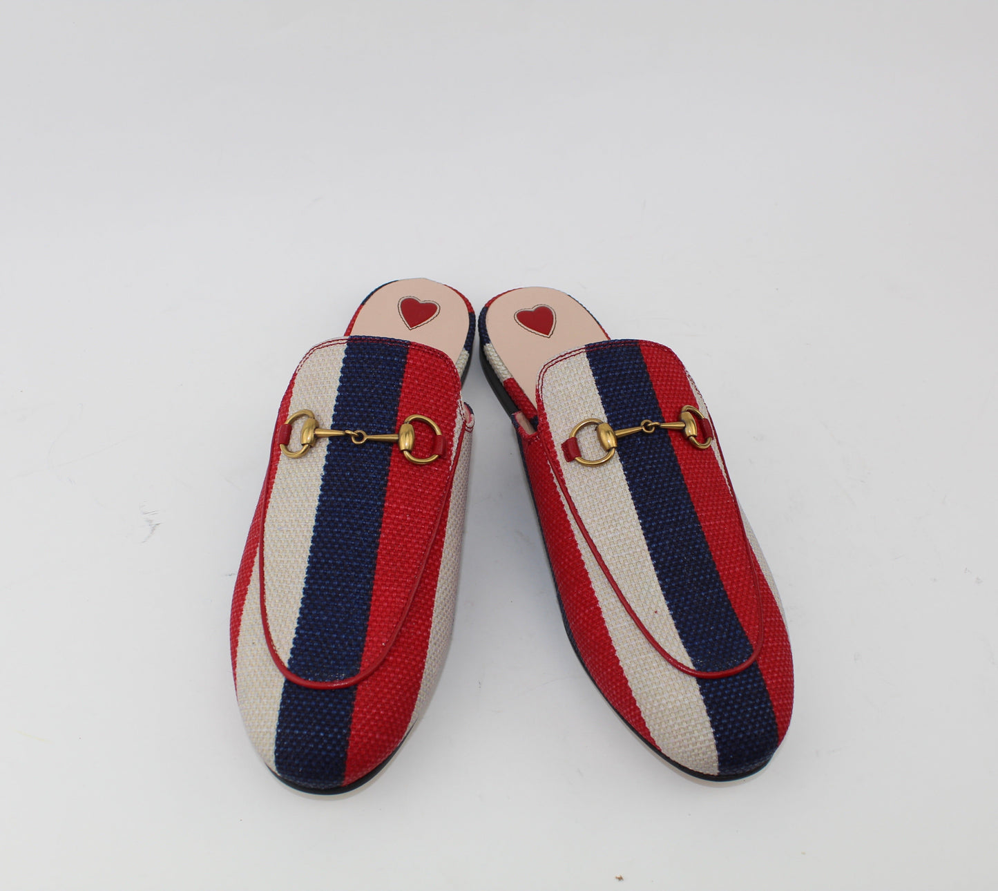 GUCCI PRINCETOWN SYLVIE CANVAS SLIPPERS