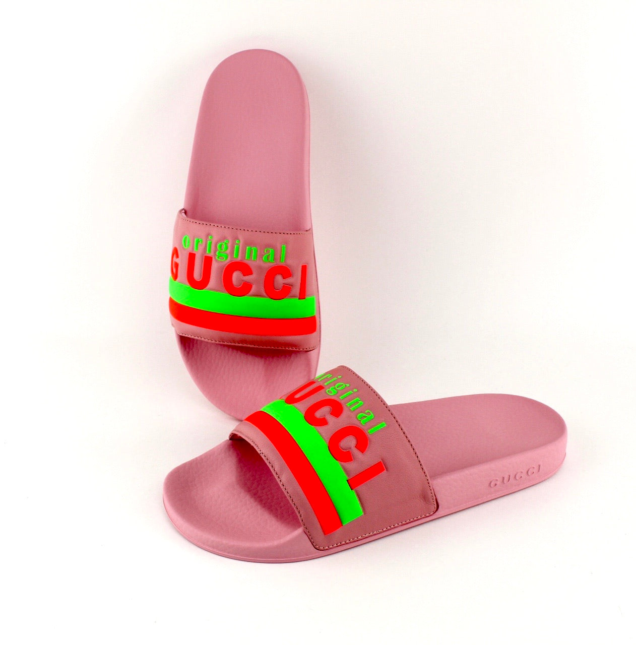 GUCCI PURSUIT PUFFER SLIDES PINK