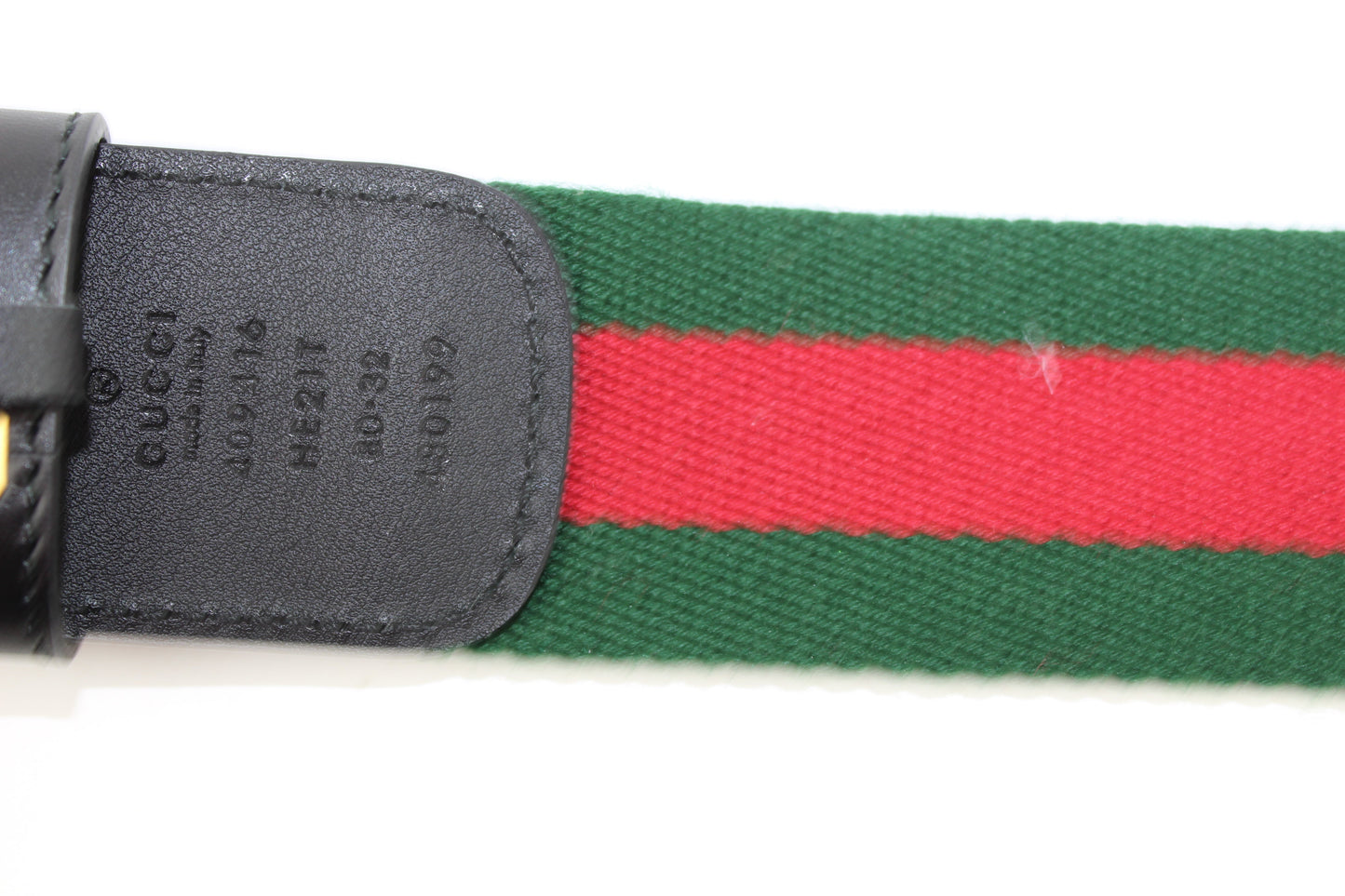 GUCCI NYLON WEB BELT WITH DOUBLE G BUCKLE 75/30