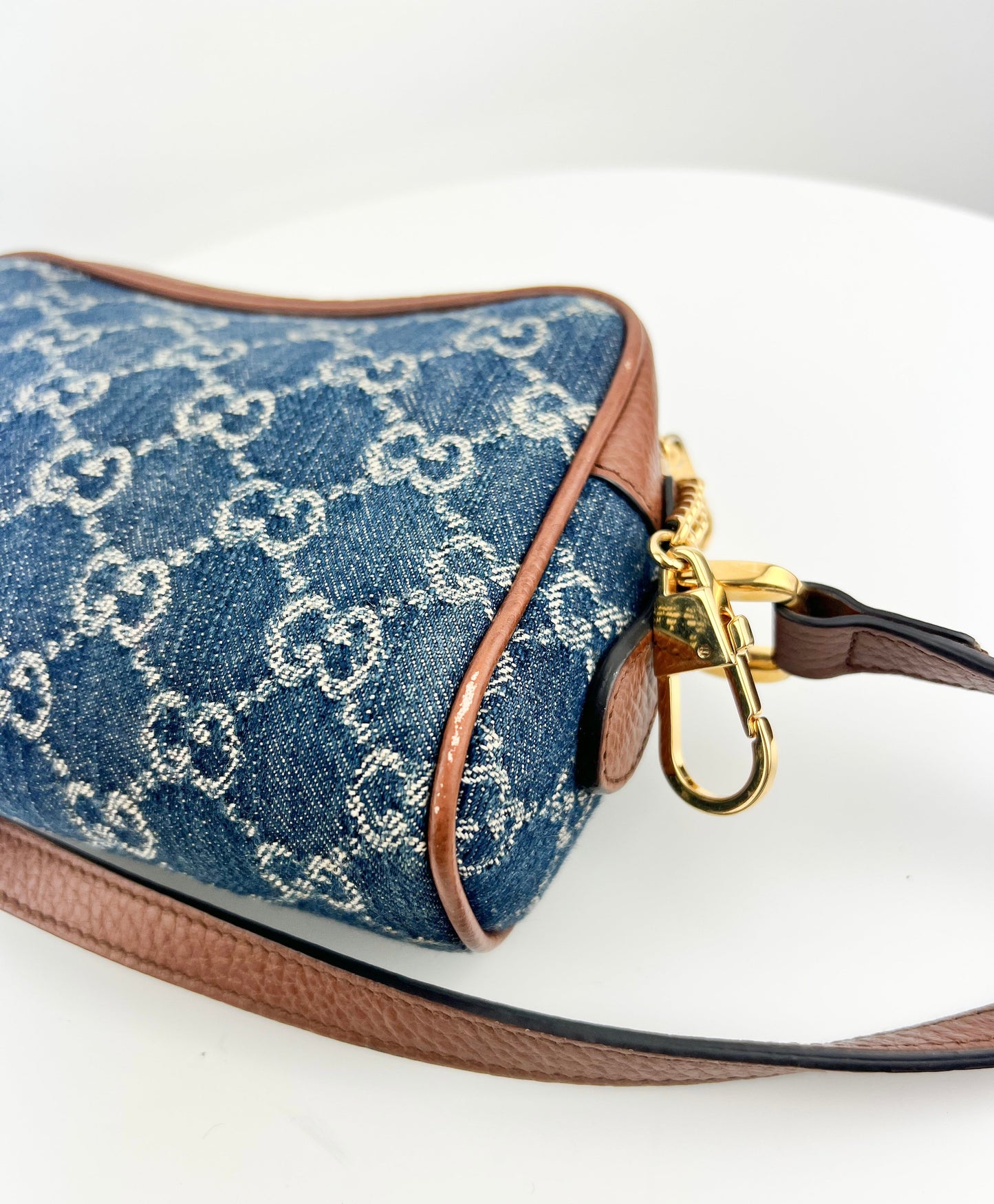 Gucci Ophidia Shoulder Bag GG Denim Mini