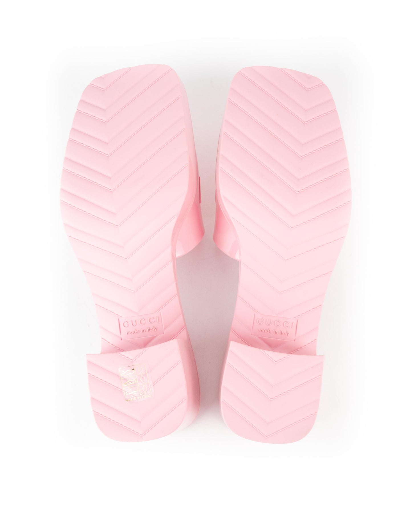 Gucci Rubber Slide Sandal Pink