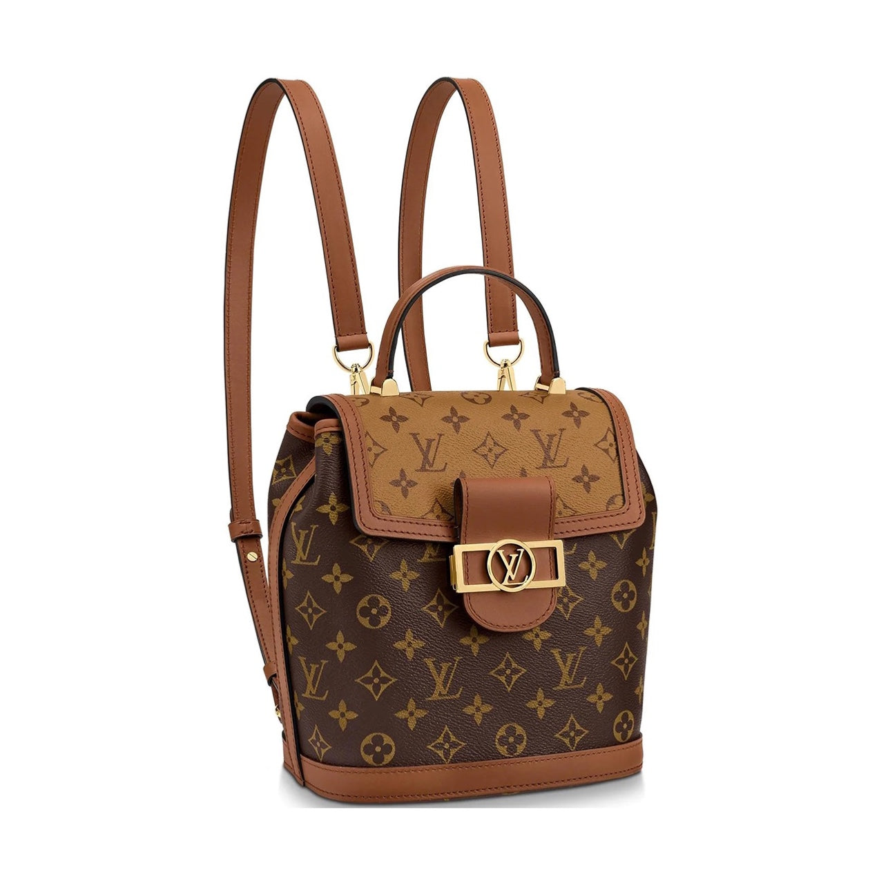 Louis Vuitton Brown Reverse Monogram Dauphine Backpack PM