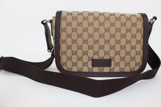Gucci Canvas Cross Body Messenger Bag
