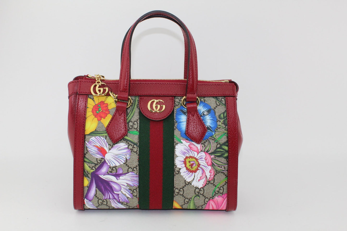 GUCCI OPHIDIA FLORA TOP HANDLE BAG