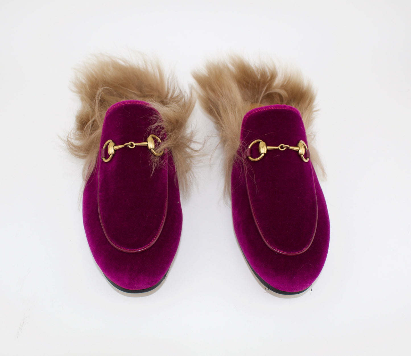 GUCCI PRINCETOWN VELVET SLIPPERS