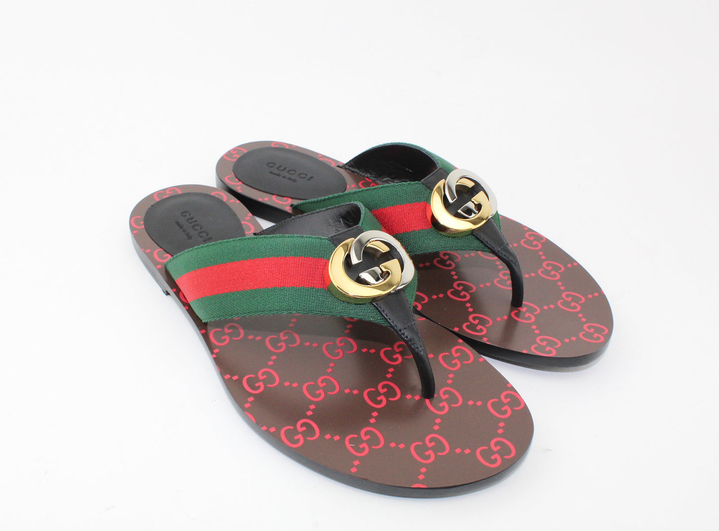 Gucci GG Thong Web Sandal