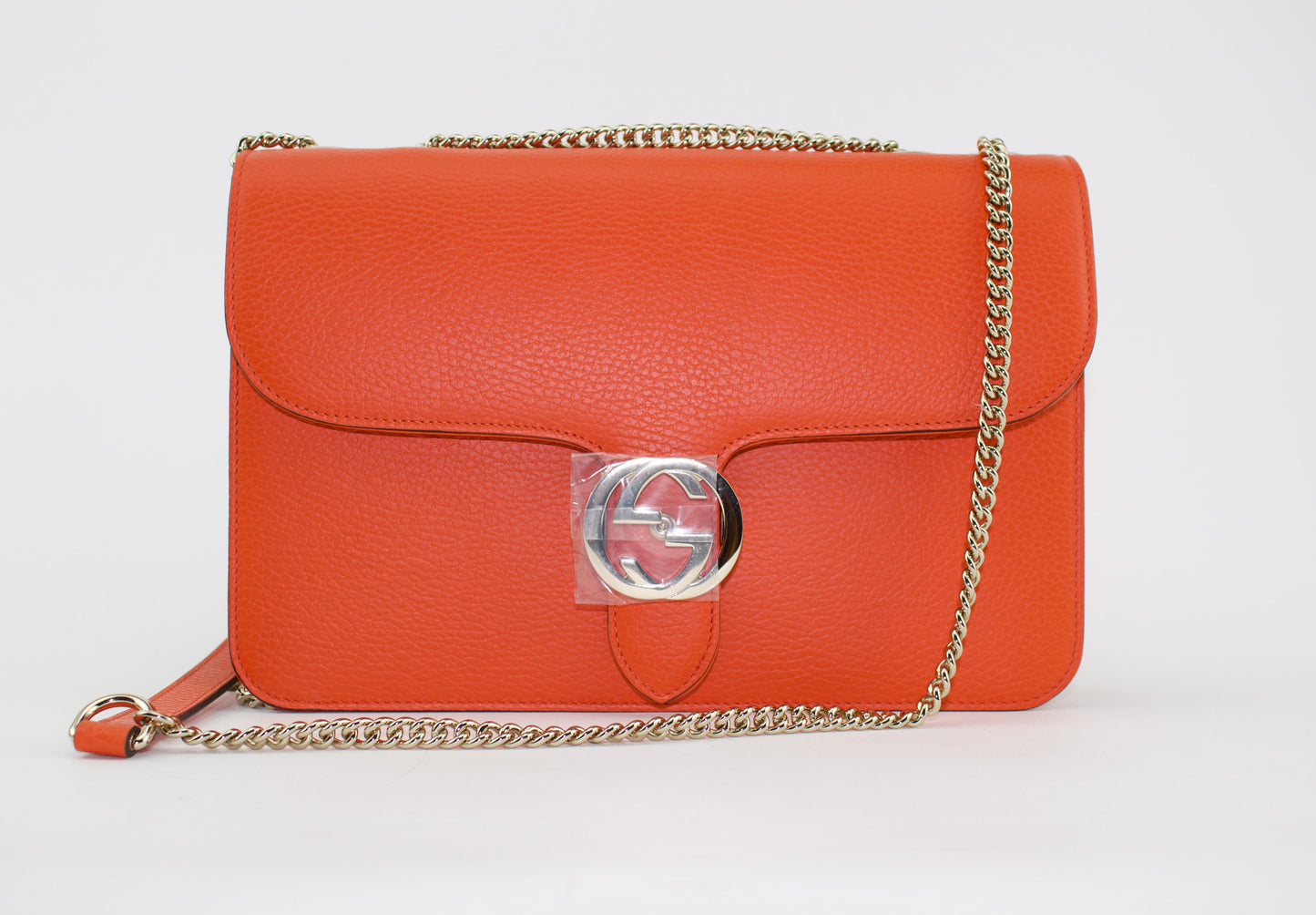 GUCCI MEDIUM CALFSKIN INTERLOCKING G SHOULDER BAG