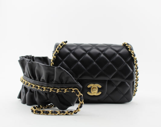 Chanel Romance Square Flap Bag Black