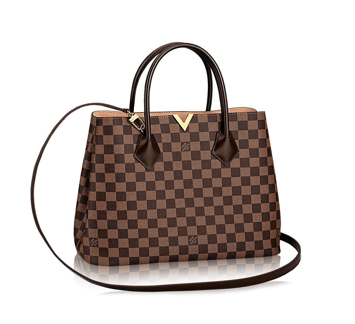 LOUIS VUITTON DAMIER EBENE KENSINGTON TOTE BAG