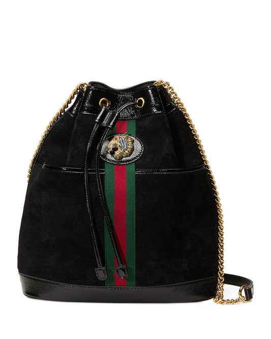 Gucci  Rajah Suede Medium Bucket Bag