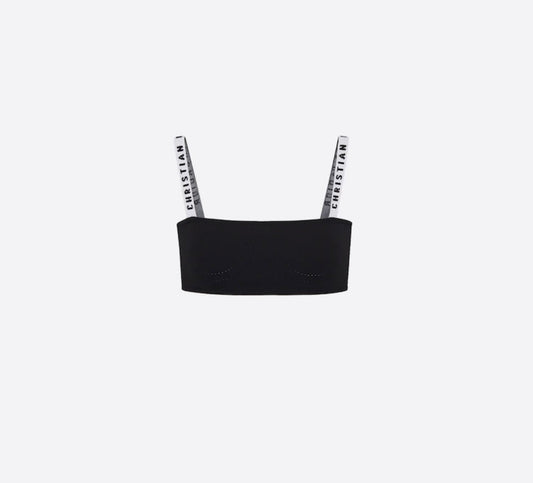 Dior Black Stretch Viscose Bralette