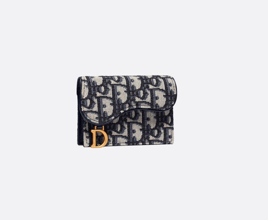 DIOR OBLIQUE SADDLE  FLAP CARD HOLDER