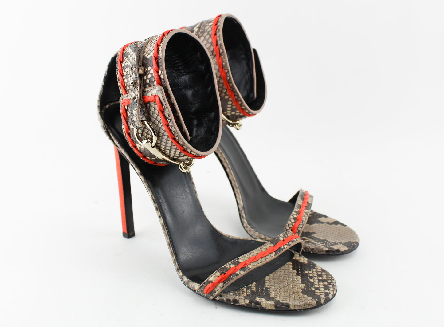 Gucci Ursula Python ankle Sandals