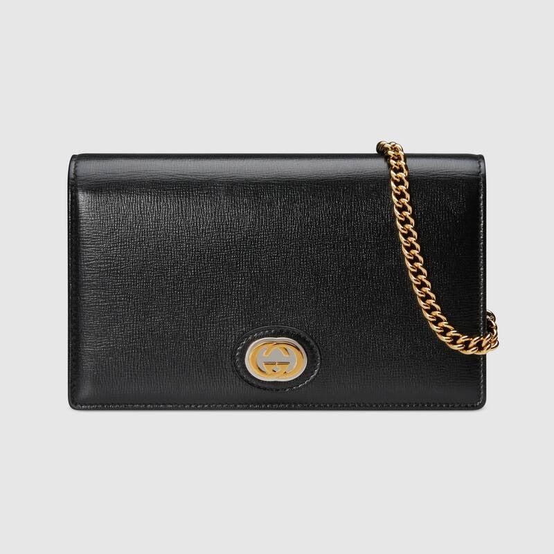 Gucci Leather Chain Crossbody Bag