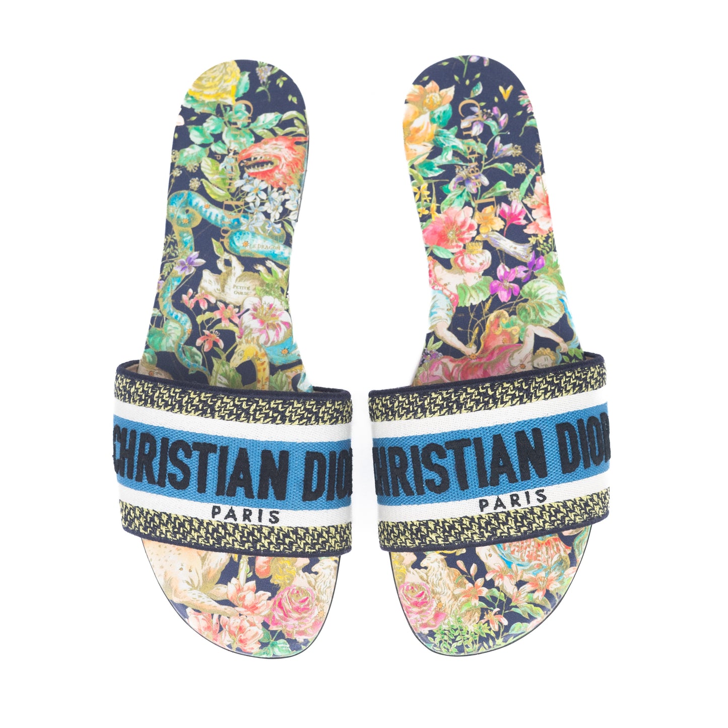 Dior dway Black Multicolor Embroidered Cotton with D-Constellation Motif