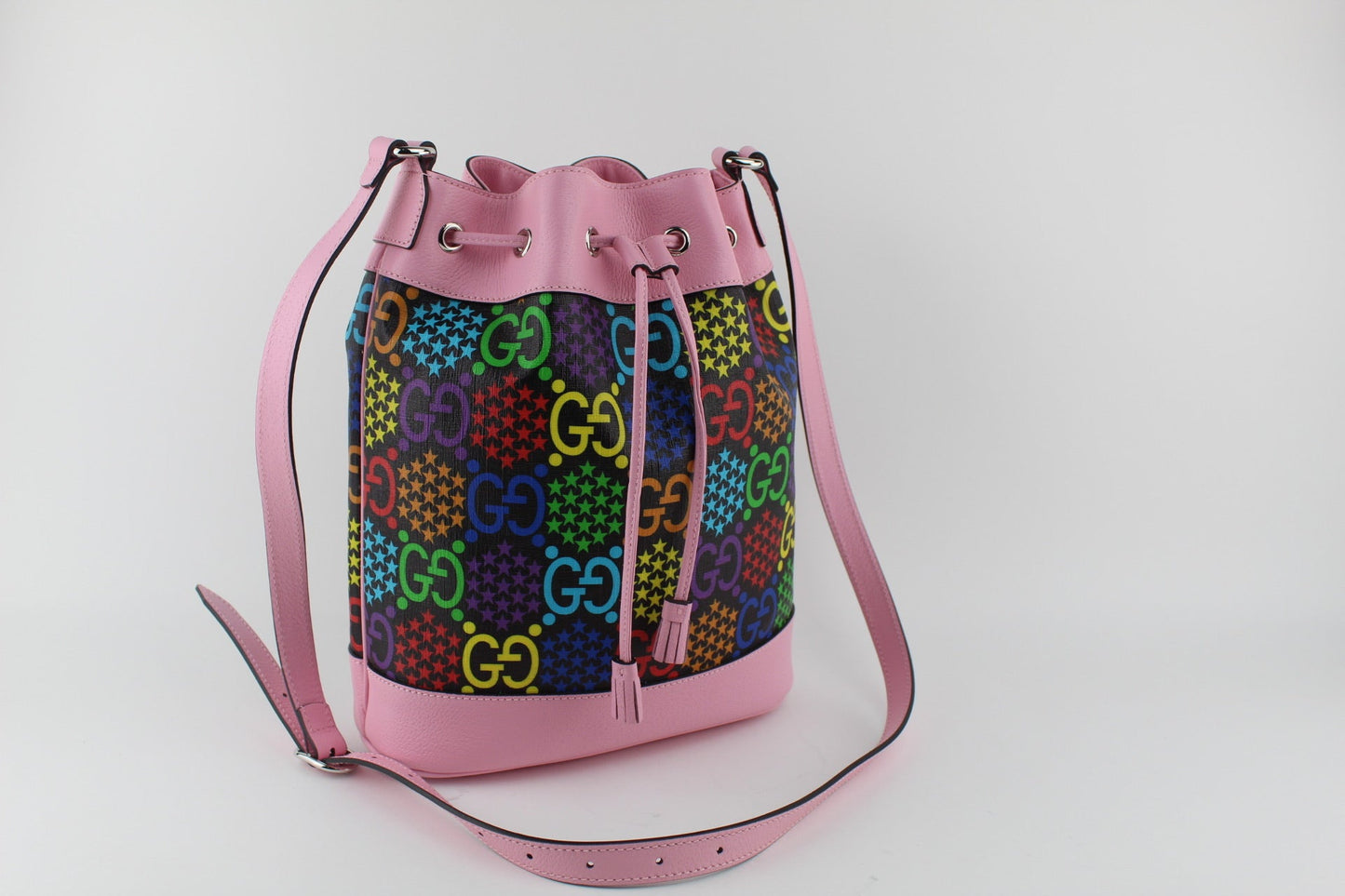 GUCCI PSYCHEDELIC BUCKET BAG PINK