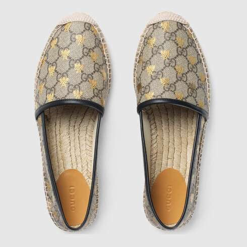 Gucci GG Supreme Bee Espadrilles