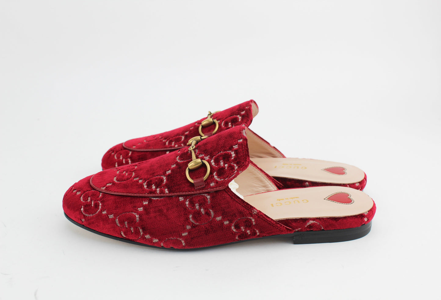 Gucci Princetown Velvet Mules