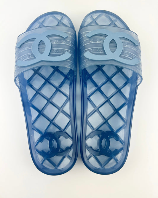 Chanel CC FLats Slide Sandals