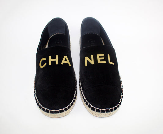 Chanel Velvet Espadrilles