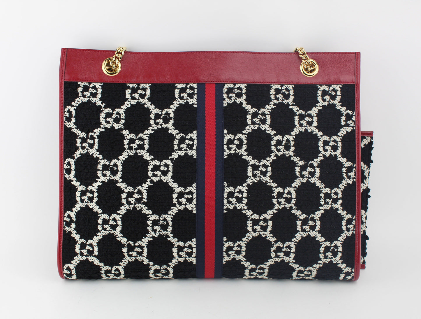 GUCCI LARGE RAJAH TWEED TOTE BAG