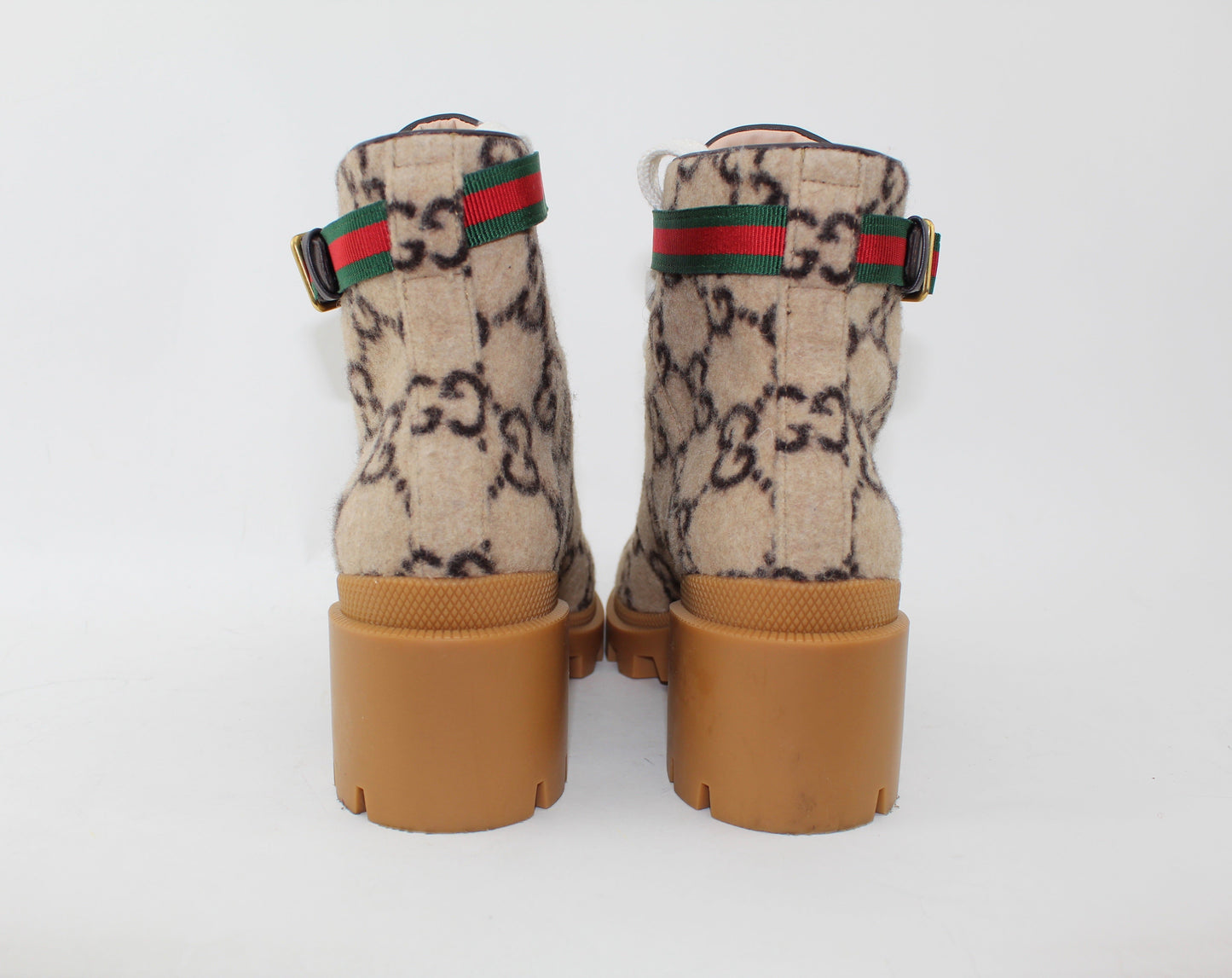 GUCCI GG WOOL ANKLE BOOTS