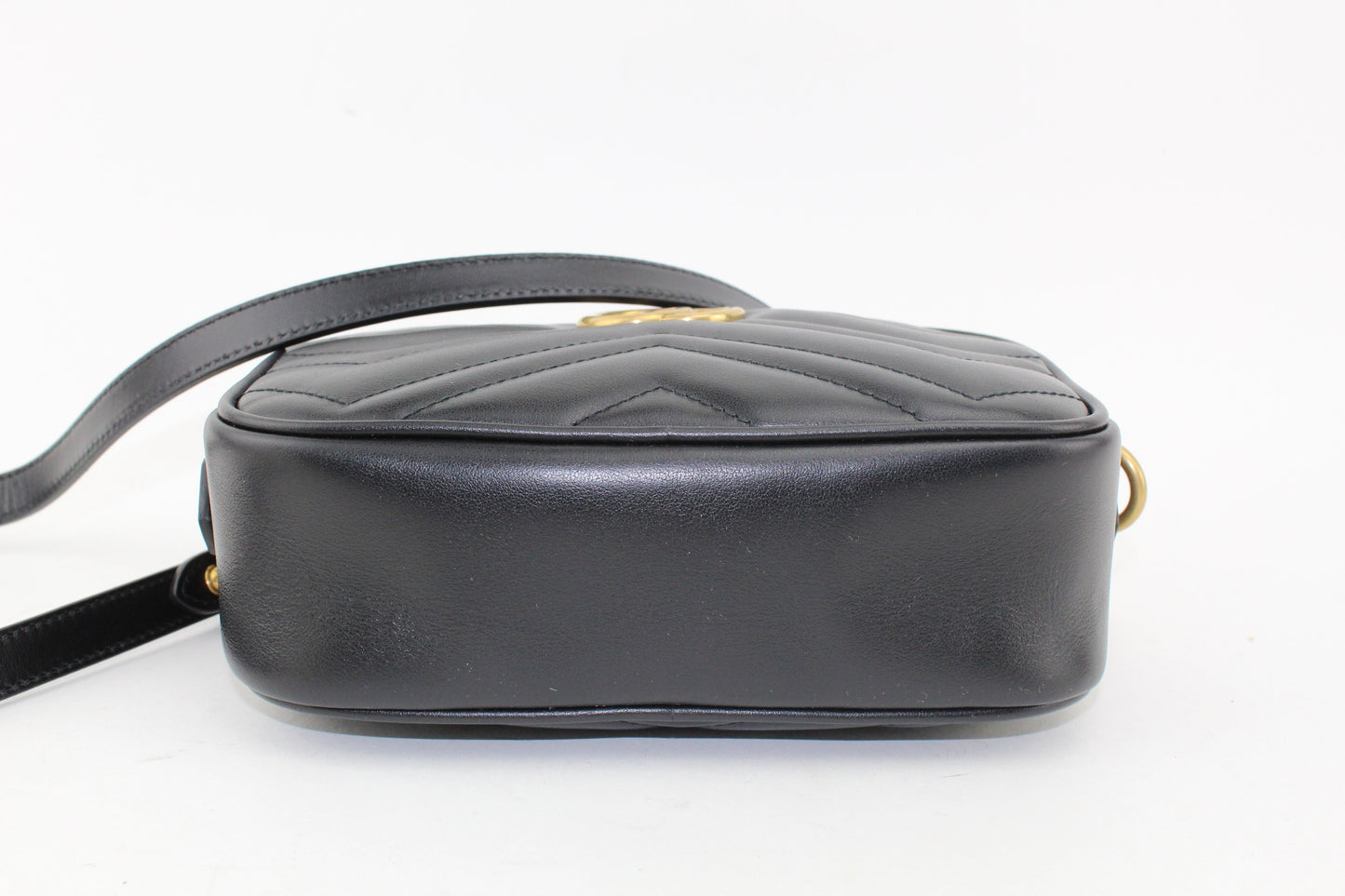 GUCCI MATELASSE MINI CROSSBODY BAG BLACK