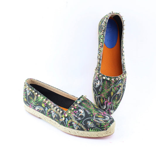CHRISTIAN LOUBOUTIN ARES SPIKED ESPADRILLES
