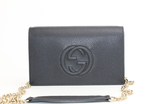Gucci Soho Wallet on Chain  in Black