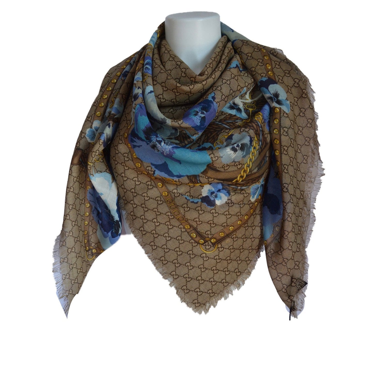 GUCCI OSHIBANA FLORAL PRINT SHAWL