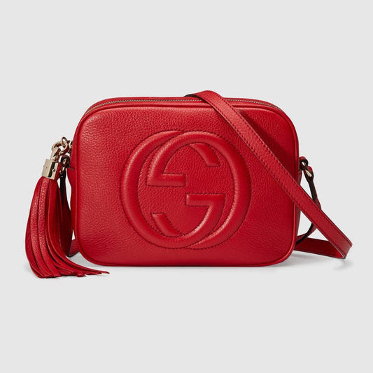 Gucci Soho Leather Disco Bag Red