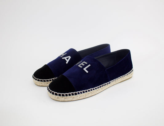CHANEL VELVET ESPADRILLES