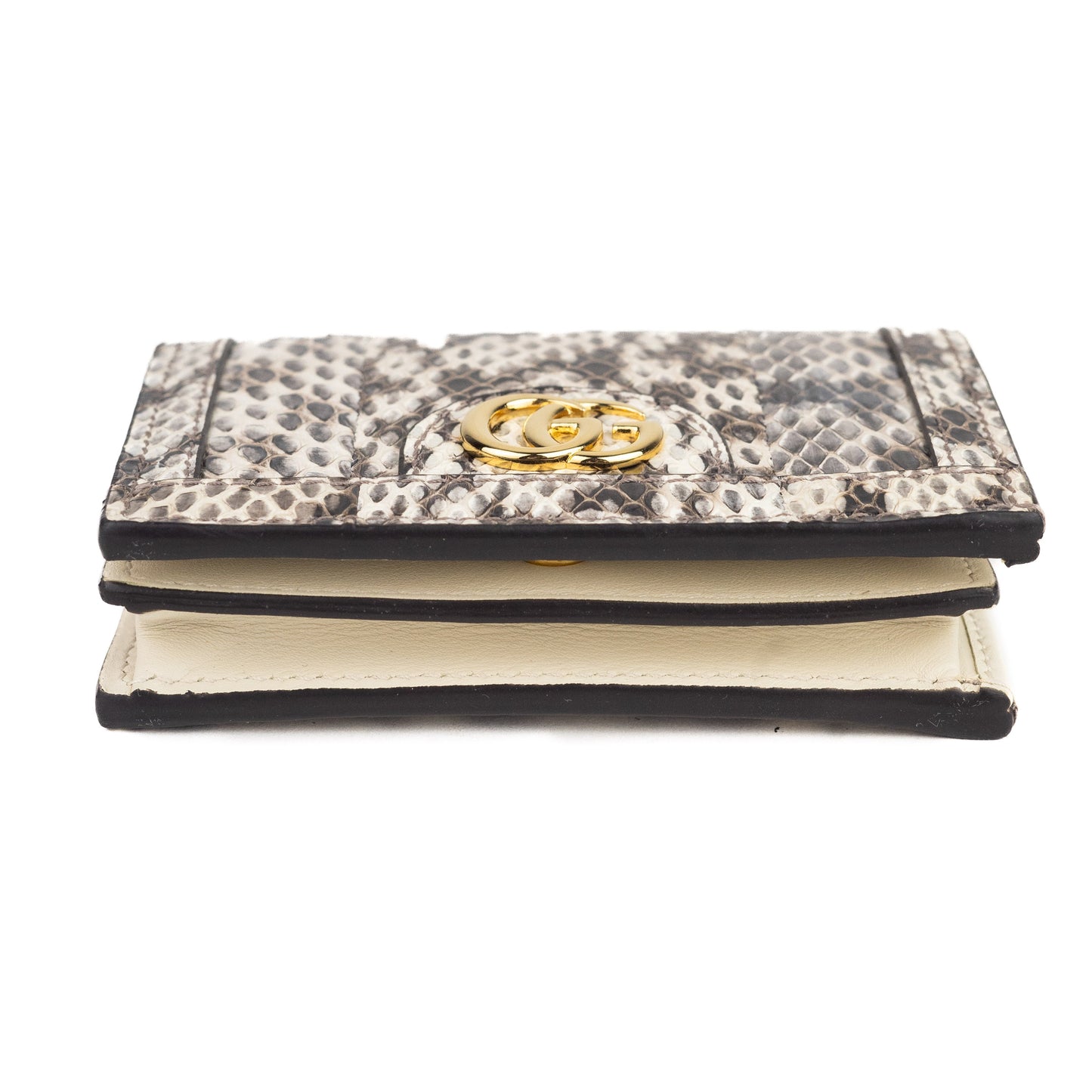 Gucci GG Snakeskin Card Case Wallet