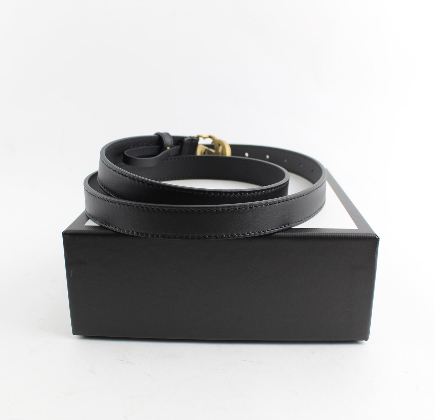 Gucci Leather belt with Double G buckle
