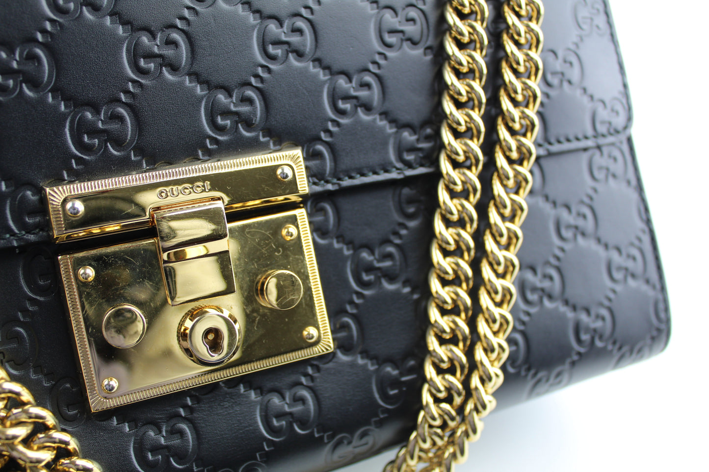 Gucci Padlock Guccissima Chain Shoulder Bag
