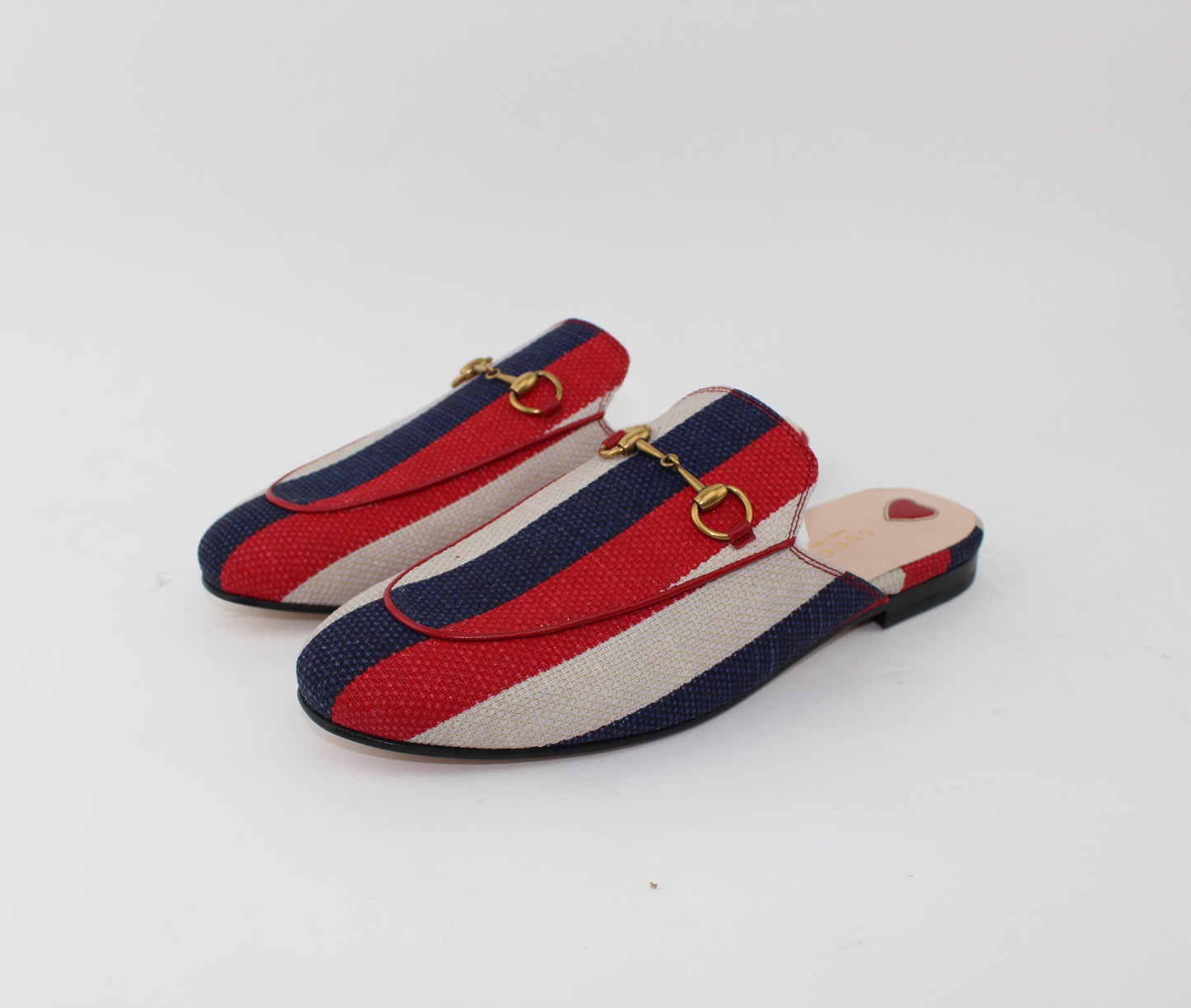 GUCCI PRINCETOWN SYLVIE CANVAS SLIPPERS