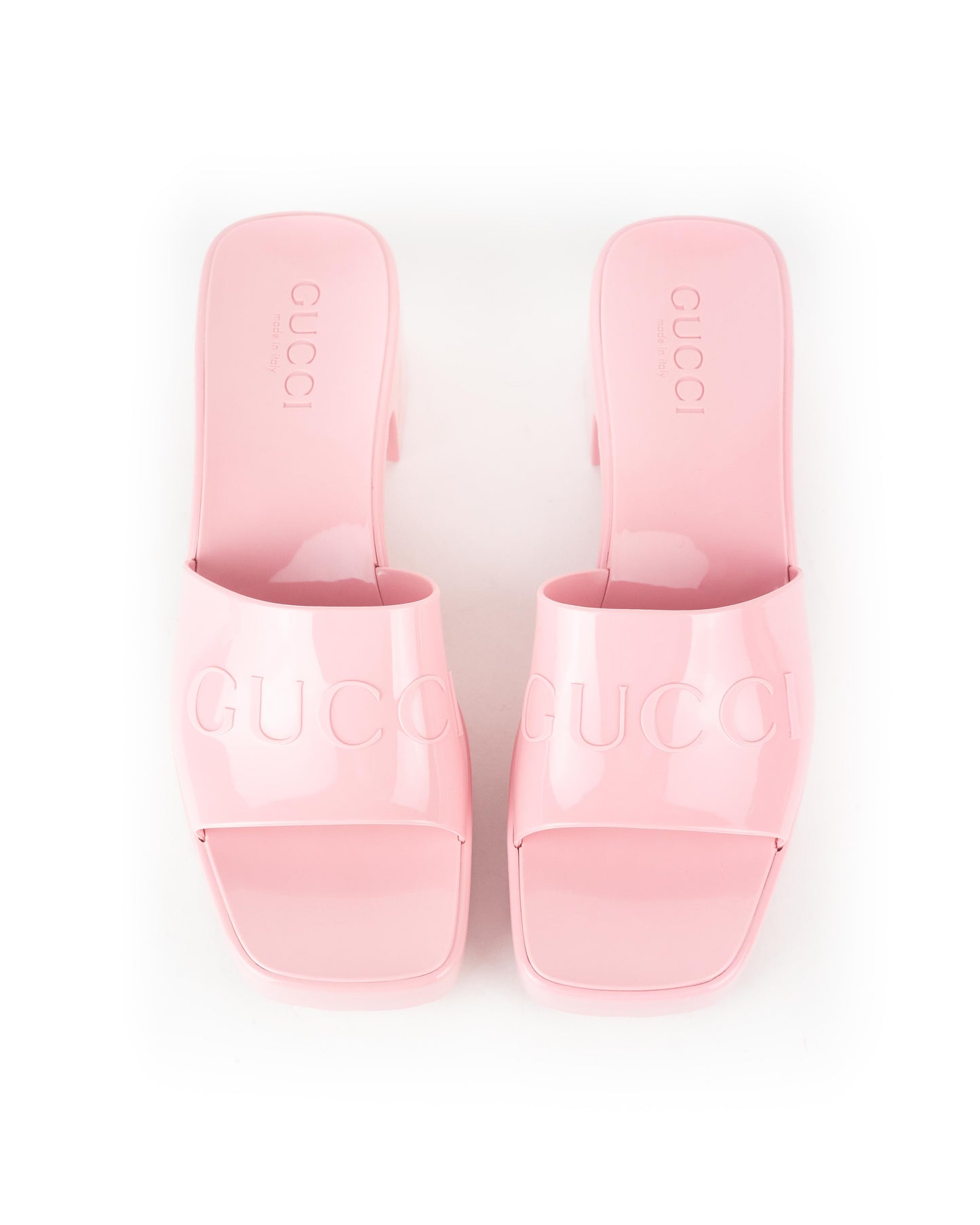 Gucci Rubber Slide Sandal Pink