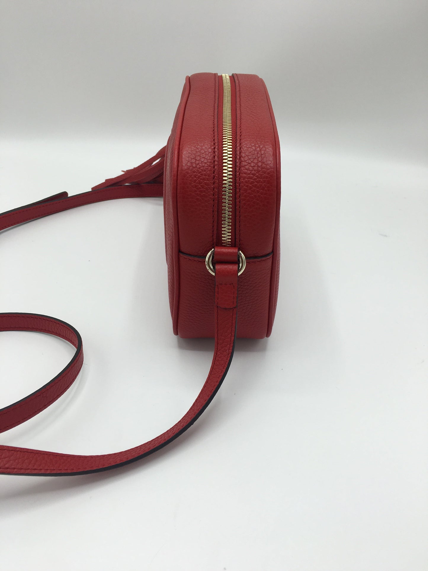 GUCCI SOHO LEATHER DISCO BAG RED