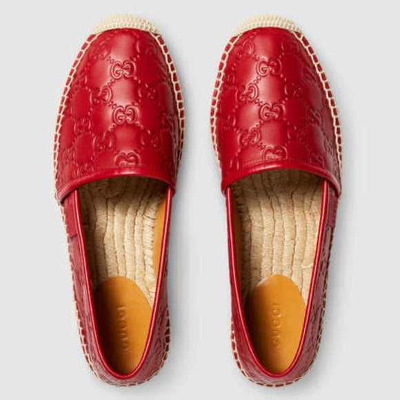 GUCCI SIGNATURE LEATHER ESPADRILLE