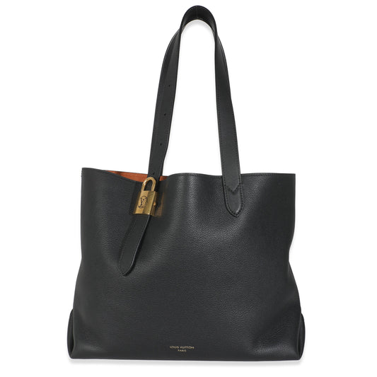 Louis Vuitton Black Grained Calfskin Low Key Cabas MM